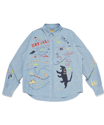 TW HUMAN MADE11 EMB CHAMBRAY SHT