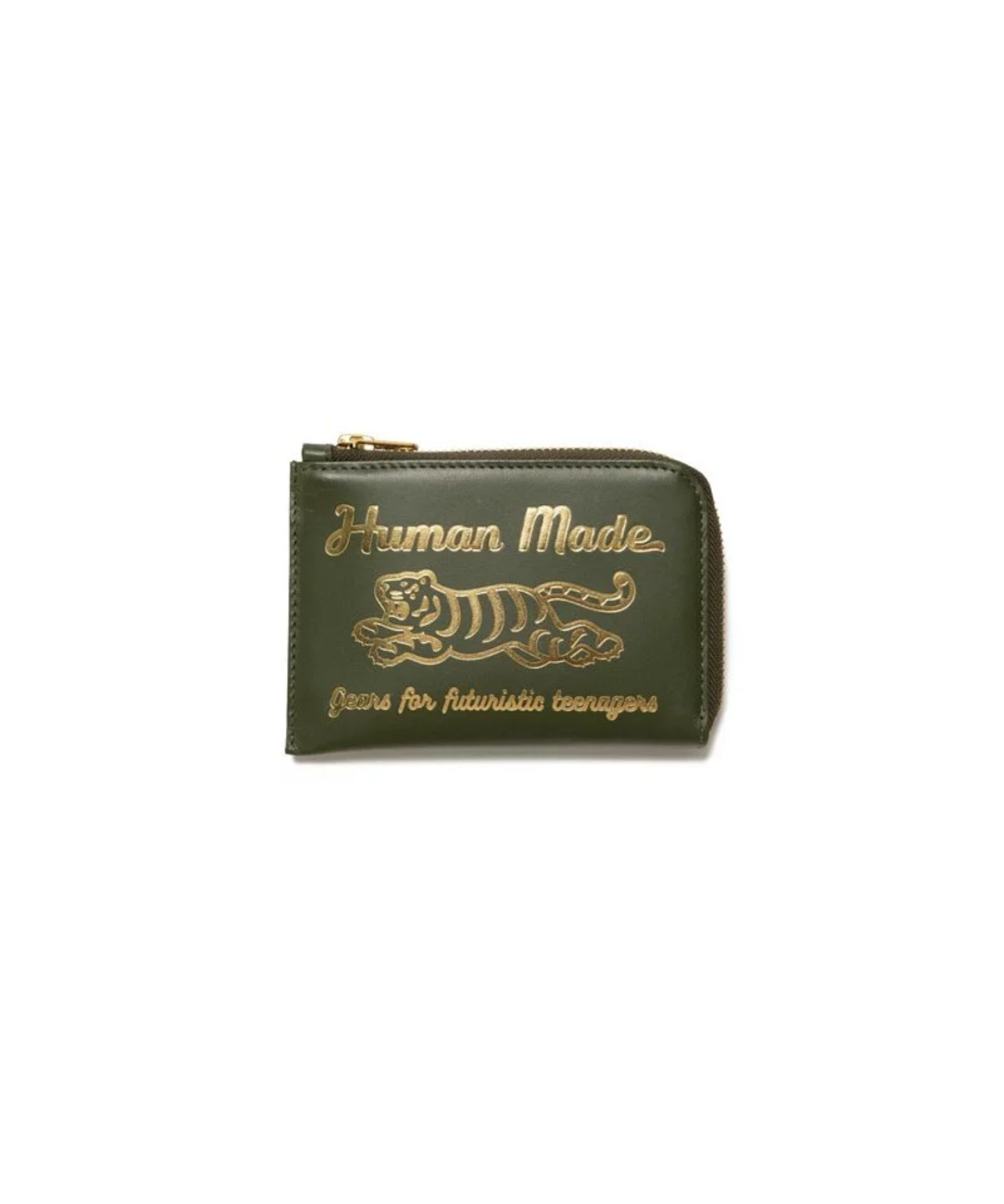 human made leather zip wallet navy 新品-