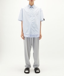 TW N.HOOLYWOOD 16 短袖條紋層次寬鬆襯衫