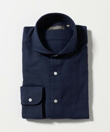 ＜A DAY IN THE LIFE＞格紋法蘭絨切角領襯衫 EASY CARE