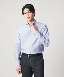 ＜A DAY IN THE LIFE＞紗羅織物切角領襯衫