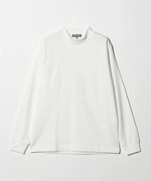 ＜A DAY IN THE LIFE＞棉絲光加工羅馬布微高領上衣