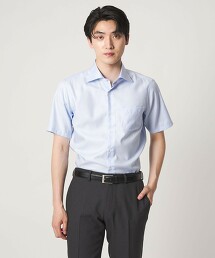 ＜A DAY IN THE LIFE＞斜紋寬角領短袖襯衫 EASY CARE