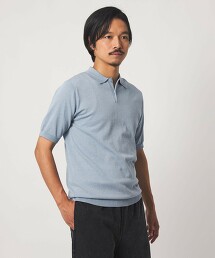 ＜A DAY IN THE LIFE＞細針腳混色針織POLO衫