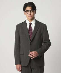 ＜A DAY IN THE LIFE＞人字呢縮絨2釦西裝外套