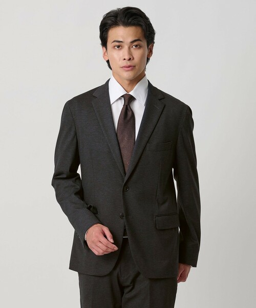 <A DAY IN THE LIFE>羅馬布印花2釦西裝外套