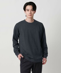 ＜A DAY IN THE LIFE＞彈力繩紋緹花上衣