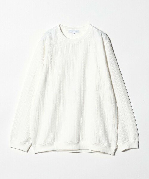 ＜A DAY IN THE LIFE＞彈力繩紋緹花衛衣