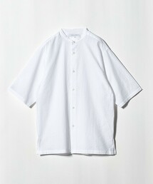 ＜A DAY IN THE LIFE＞泡泡紗輕鬆立領5分袖襯衫