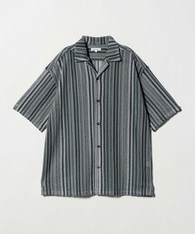 ＜A DAY IN THE LIFE＞蕾絲條紋開領襯衫