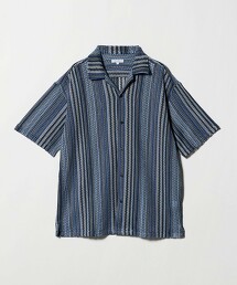 ＜A DAY IN THE LIFE＞蕾絲條紋開領襯衫