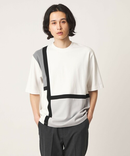 ＜A DAY IN THE LIFE＞羅馬布拼接輕鬆上衣