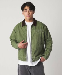 ＜A DAY IN THE LIFE＞水洗帆布拉鍊短外套