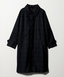 ＜A DAY IN THE LIFE＞針織厚呢巴爾瑪肯領大衣