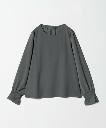 ＜A DAY IN THE LIFE＞剪裁×緞面糖果袖上衣