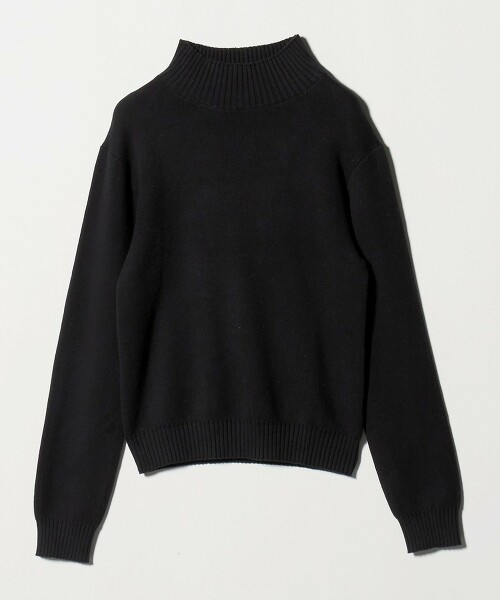 ＜A DAY IN THE LIFE＞棉喀什米爾羊毛平滑高領針織