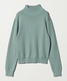 ＜A DAY IN THE LIFE＞棉喀什米爾羊毛平滑高領針織