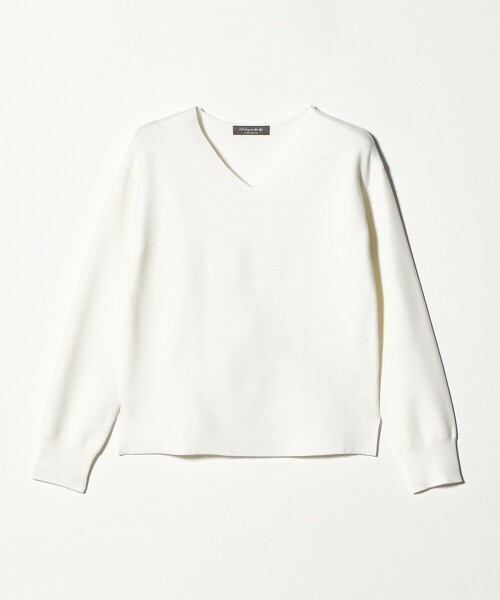 ＜A DAY IN THE LIFE＞米蘭羅紋V領針織