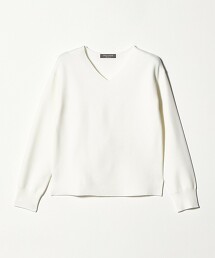 ＜A DAY IN THE LIFE＞米蘭羅紋V領針織