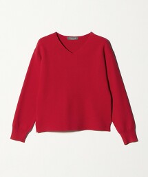 ＜A DAY IN THE LIFE＞米蘭羅紋V領針織