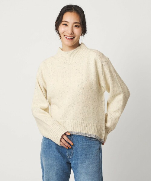 ＜A DAY IN THE LIFE＞金絲棉粒高領針織