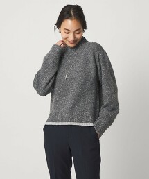 ＜A DAY IN THE LIFE＞金絲棉粒高領針織