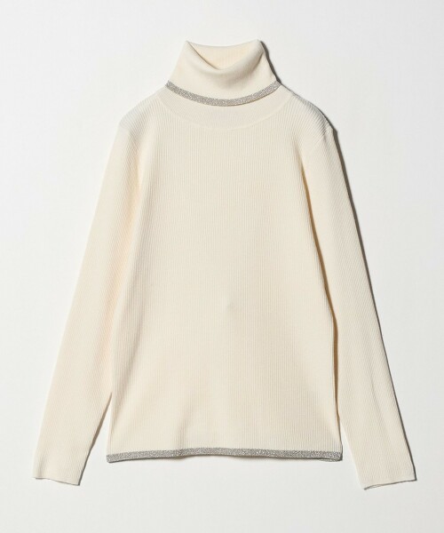＜A DAY IN THE LIFE＞細針腳羅紋金絲線高領針織