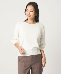 ＜A DAY IN THE LIFE＞四平織法5分泡泡袖針織