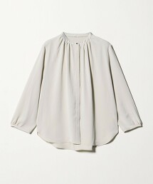 ＜A DAY IN THE LIFE＞抓皺金屬鈕釦8分袖罩衫