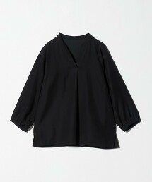 ＜A DAY IN THE LIFE＞雙層織物開襟領罩衫