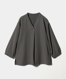 ＜A DAY IN THE LIFE＞雙層織物開襟領罩衫
