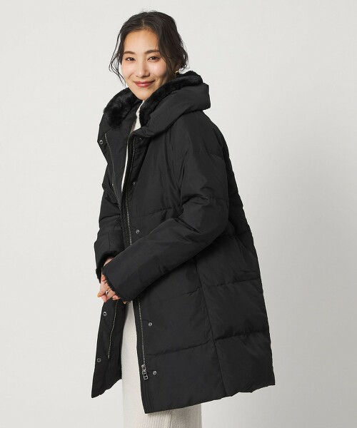 ＜A DAY IN THE LIFE＞仿皮草絲瓜領羽絨大衣