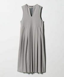 ＜A DAY IN THE LIFE＞針織厚呢打摺開口領洋裝