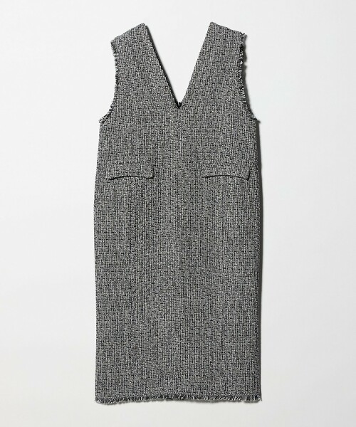 ＜A DAY IN THE LIFE＞仿粗花呢連身洋裝 黑