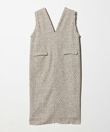 ＜A DAY IN THE LIFE＞仿粗花呢連身洋裝 杏