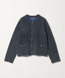 ＜A DAY IN THE LIFE＞雙面布料羽毛開襟外套