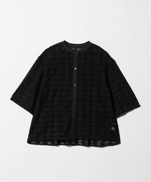 ＜A DAY IN THE LIFE＞剪織蕾絲7分袖襯衫