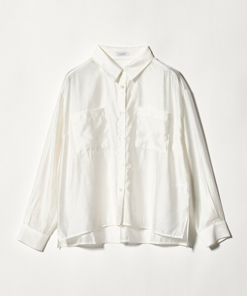 ＜A DAY IN THE LIFE＞透膚雙口袋襯衫