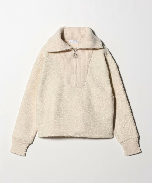 ＜A DAY IN THE LIFE＞毛圈紗布半拉鍊上衣