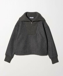 ＜A DAY IN THE LIFE＞毛圈紗布半拉鍊上衣