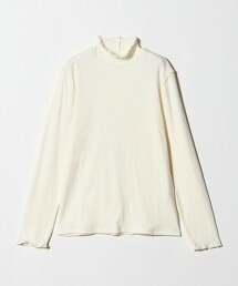 ＜A DAY IN THE LIFE＞羅紋捲邊高領上衣