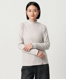 ＜A DAY IN THE LIFE＞羅紋捲邊高領上衣