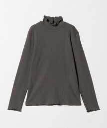 ＜A DAY IN THE LIFE＞羅紋捲邊高領上衣