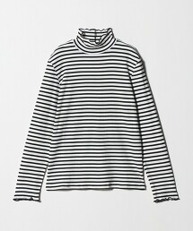 ＜A DAY IN THE LIFE＞羅紋捲邊高領上衣