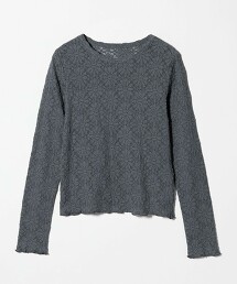 ＜A DAY IN THE LIFE＞花朵蕾絲合身上衣