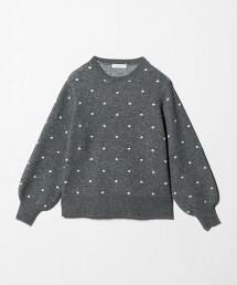 ＜A DAY IN THE LIFE＞雙層緹花點點針織