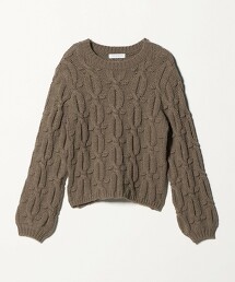 ＜A DAY IN THE LIFE＞大繩紋圓領針織