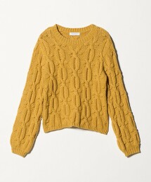 ＜A DAY IN THE LIFE＞大繩紋圓領針織