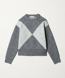 ＜A DAY IN THE LIFE＞阿蓋爾菱形花紋針織