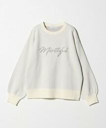 ＜A DAY IN THE LIFE＞雙層緹花LOGO針織衫